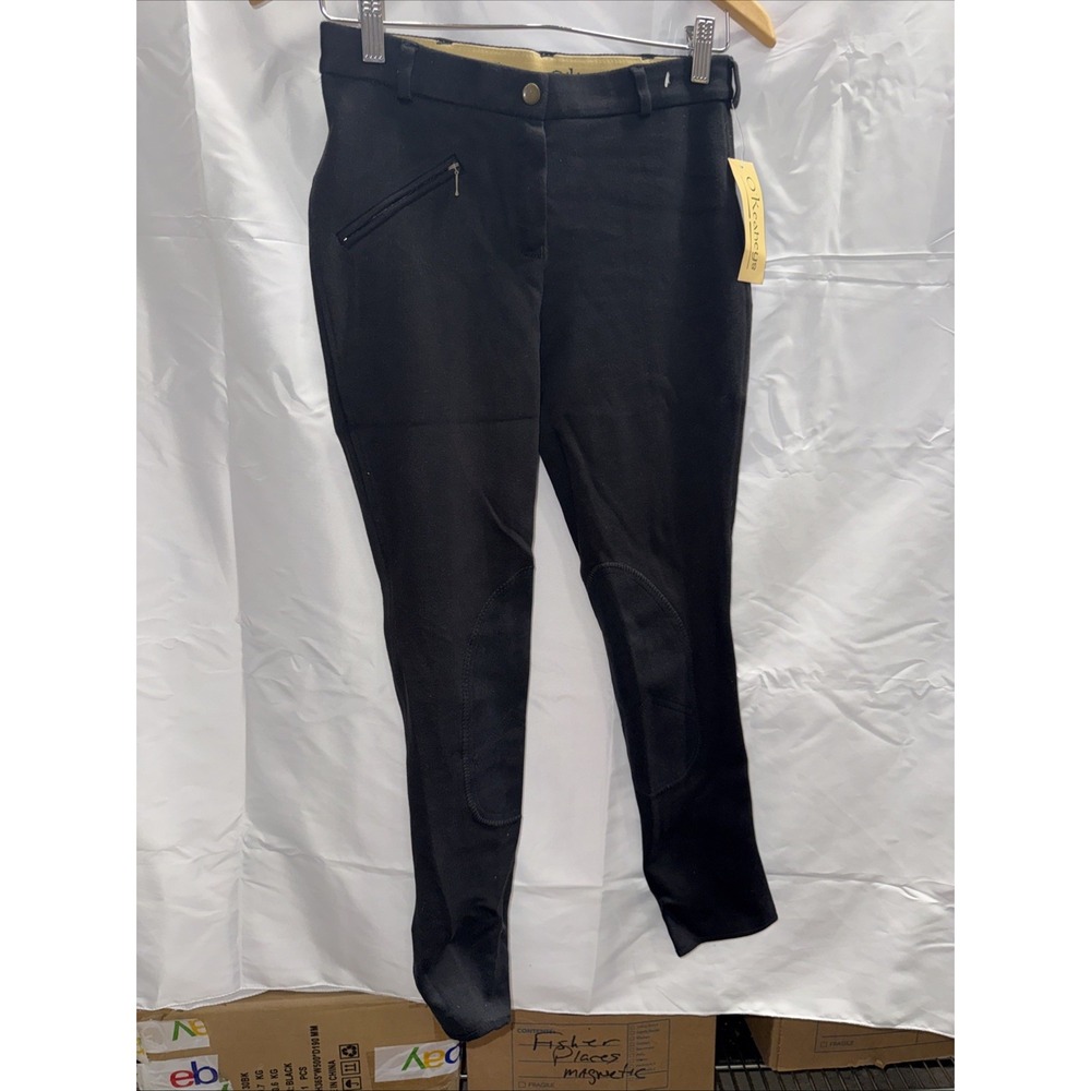 okeaheys ladies size 28r black riding pants new tags